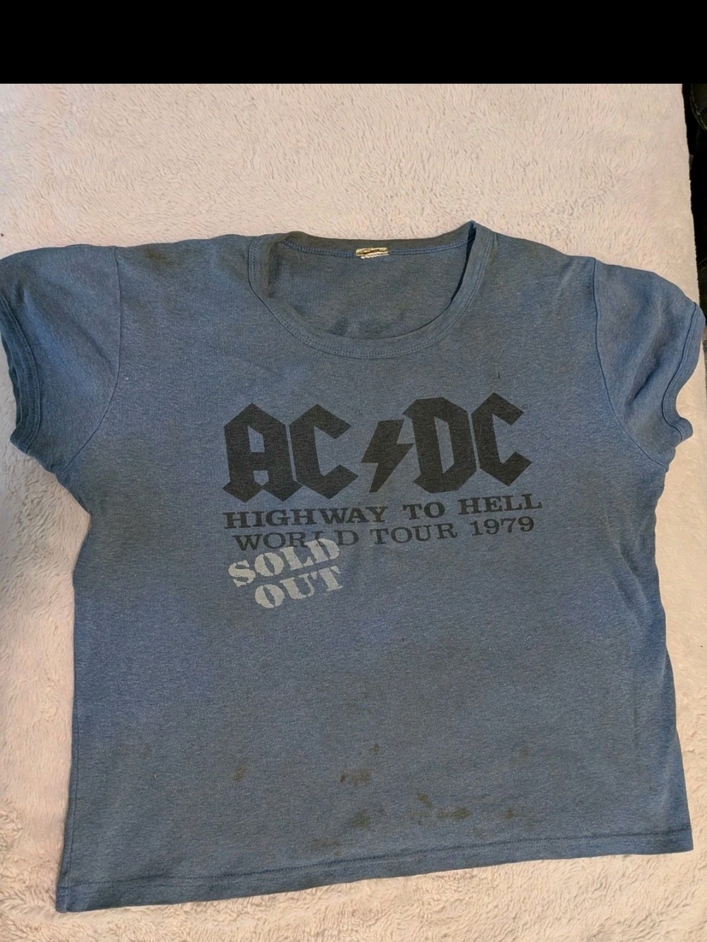 Vintage Y2K AC/DC Highway Hell World Tour 1979 Single Stitch Distressed Thrashed